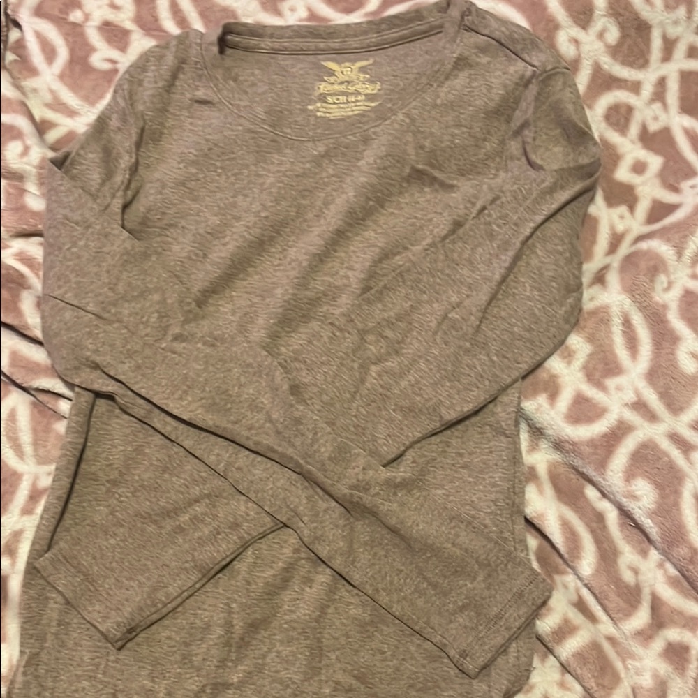 Faded Glory Heathered Long Sleeve Top